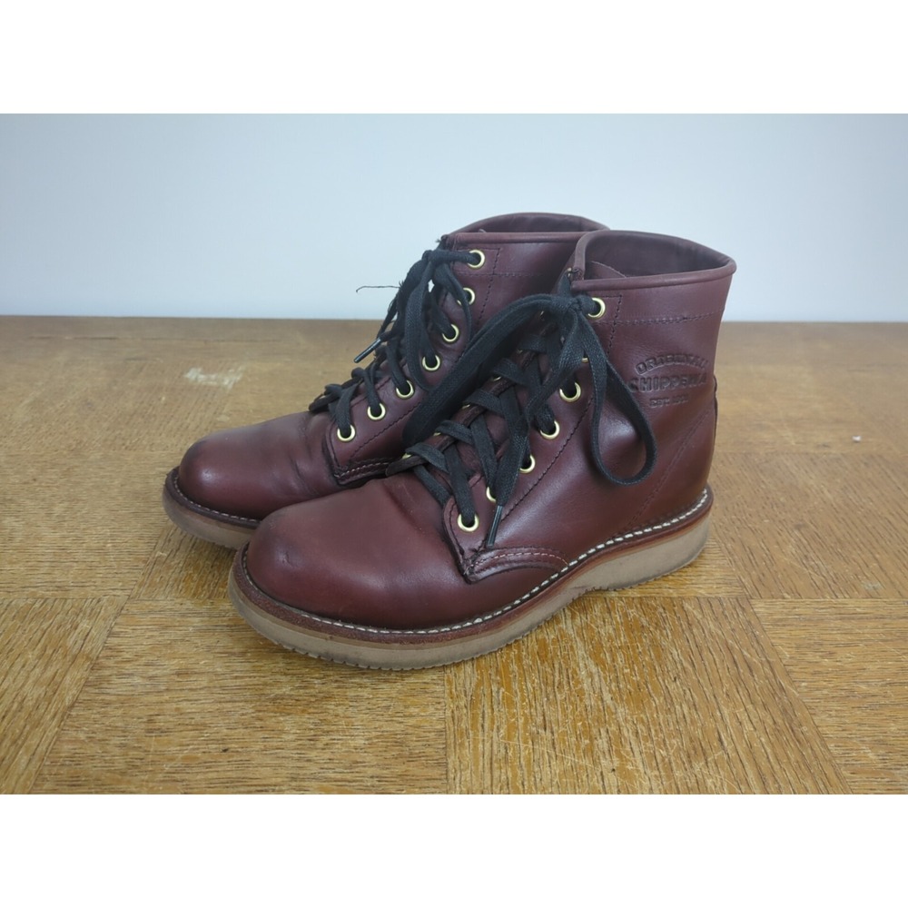 Chippewa Aldrich Cordovan 6" Service Boots Mens Size 6 D Brown‎ Leather Utility